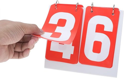 GOGO Scoreboard Flip Score Keeper Bulk for Basketball Game, Portable Scoreboard Up to 99