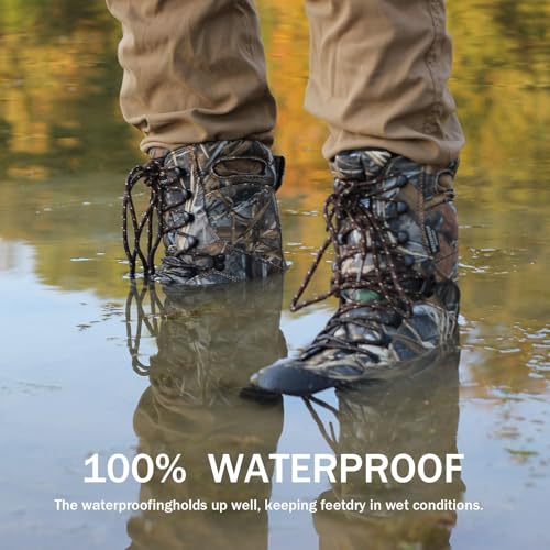 Men's 10.5 Inch Waterproof Insulated Hunting & Hiking Boots - Green