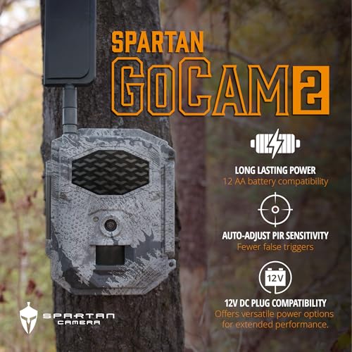 Cellular Trail Camera with 4G LTE, Night Vision, 1080P Video, APP Control - Spartan Areus / Multi-Carrier