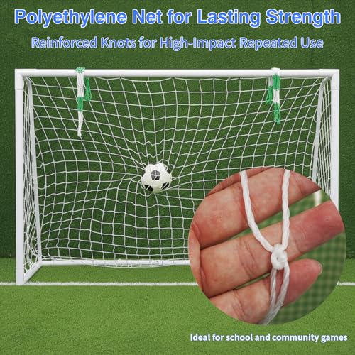 24x8 FT Soccer Goal Net Replacement 2-Pack - Heavy Duty Poly with Reinforced Edges, 3mm Variation of THIS listing