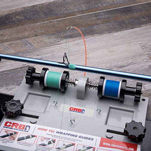 CRB Hand Wrapping System with Dual Spool Thread Tensioner & Rod Stand for Rod Building