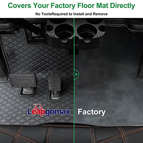 LEAPGOMAX Black Golf Cart Floor Mat for EZGO RXV & 2Five 2008-2022 Full Coverage