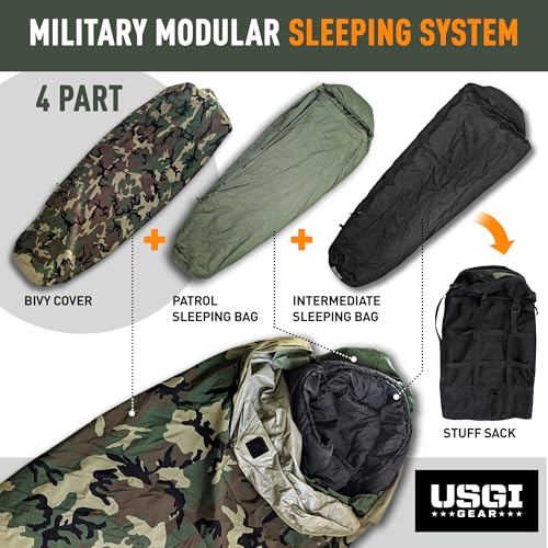 Military Modular Sleeping Bag System for Cold Weather Camping & Survival