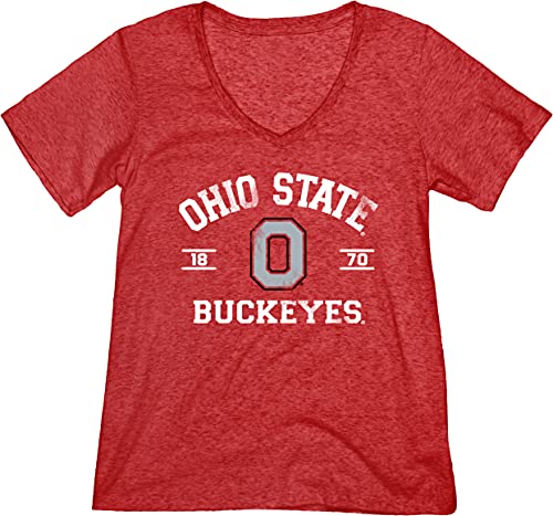 Ohio State Buckeyes NCAA Womens Tri-Blend Mascot T-Shirt Medium - Team Color
