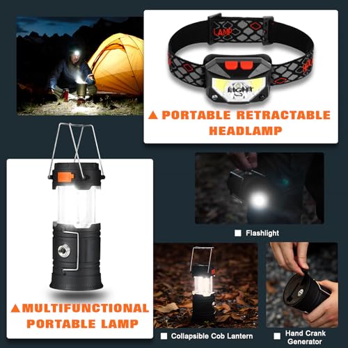White Camouflage Survival Gear Set with Backpack, First Aid Kit & Camping Accessories