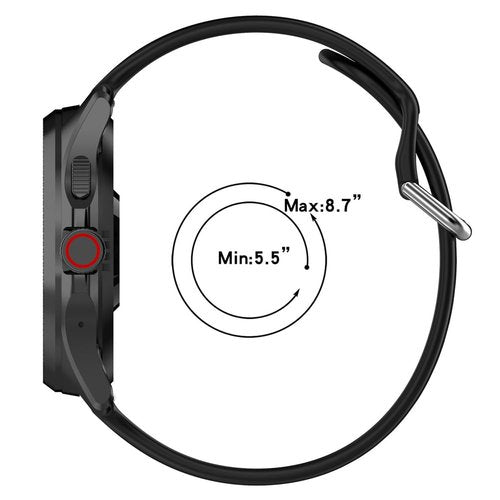 Waekethy Bands for Ticwatch Pro 5, 24mm Watch Strap Adjustable Sport Wristband Soft Silicone Replacement Band Compatible with Ticwatch Pro 5 Smartwatch