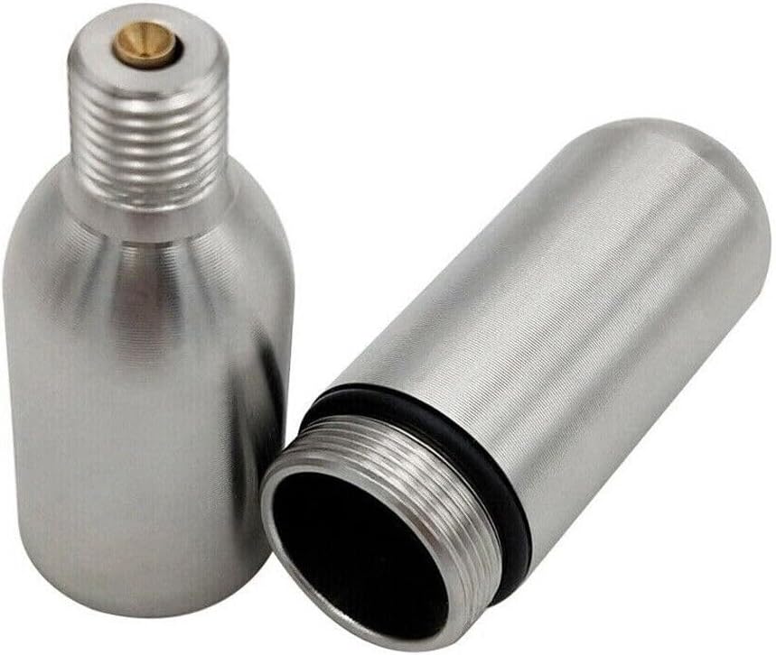Skiennix Paintball PCP - 12g Refillable CO2 Cartridge with 8mm Male Quick Disconnect Plug