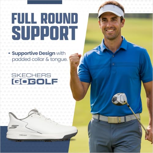 Skechers Men's Elite Vortex Rival Golf Shoes White 13 Waterproof Support