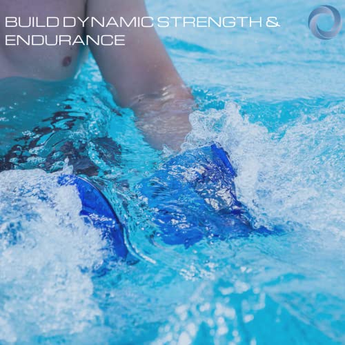 High Resistance Total Body Water Exercise Weights Set with Fins - Blue