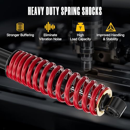 Vaccitect Red Heavy Duty Rear Shock with Spring for Yamaha G29 Drive & G22 Golf Carts, 14-Inch Extended
