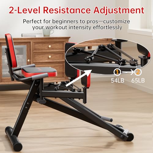 Seanleecore Black Hip Abductor Machine for Home Gym - Glute & Thigh Workout Equipment