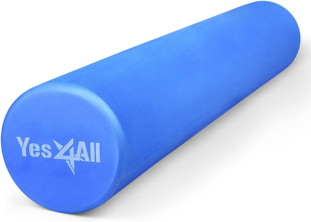 Yes4All EVA Firm Foam Roller - Round Back Roller for Exercise, Yoga & Pilates | 12/18/24/36 Inch Sizes