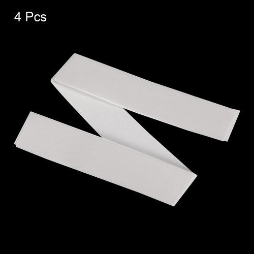 PATIKIL 9.8"x0.7" Badminton Racket Head Protector Sticker, 4 Pack PU Tennis Racquet Guard Tape Racket Frame Stickers Thickened Wear-Resistant, White