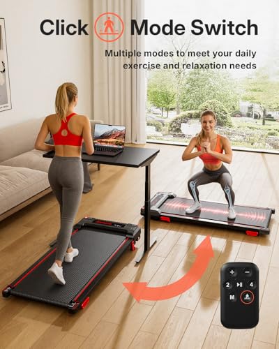 Anylife Black Walking Pad Treadmill with Incline, 2.5HP Under Desk Exercise Machine