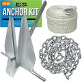 Better Boat 13lb Fluke Anchor Kit for Boats up to 32 ft with Rope & Chain