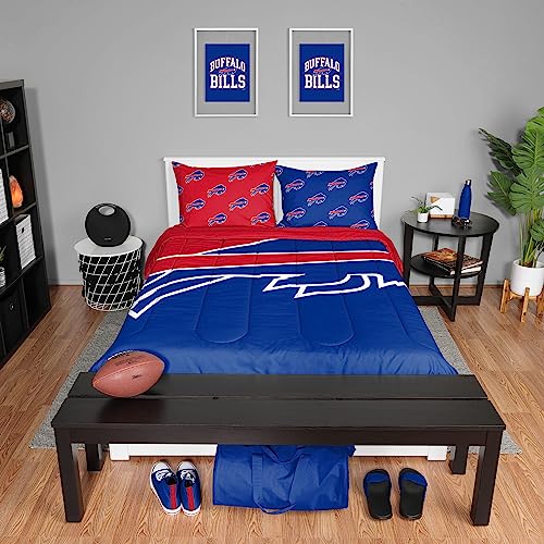 Buffalo Bills NFL Bed in a Bag Comforter Set with Pillowcases - Full Size
