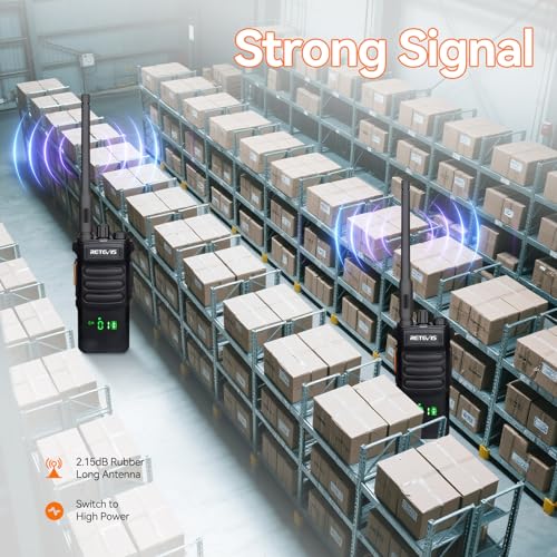 2-Way Radio Long Range with Hidden Screen for Warehouse - 4 Pack