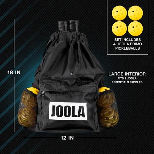 JOOLA Essentials Dash Pickleball Set with 2 Paddles, 4 Balls & Carry Bag
