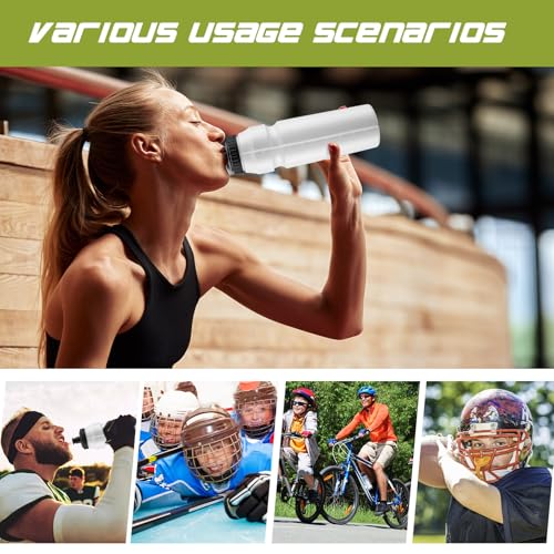 10 Pack 1L Sports Water Bottles with Dual Lids for Hydration & Fitness