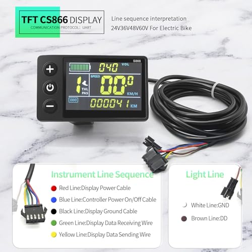 40A Brushless Ebike Controller with Color LCD Display for 1600W-2000W e-Bikes