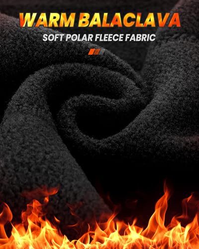 GXCROR Ski Mask Balaclava Black Style 1 Windproof Thermal Face Cover