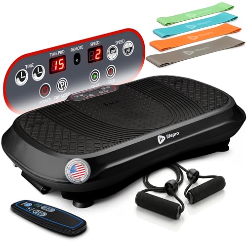 Lifepro Waver Vibration Plate Exercise Machine with 99 Speeds & 10 Presets - Black