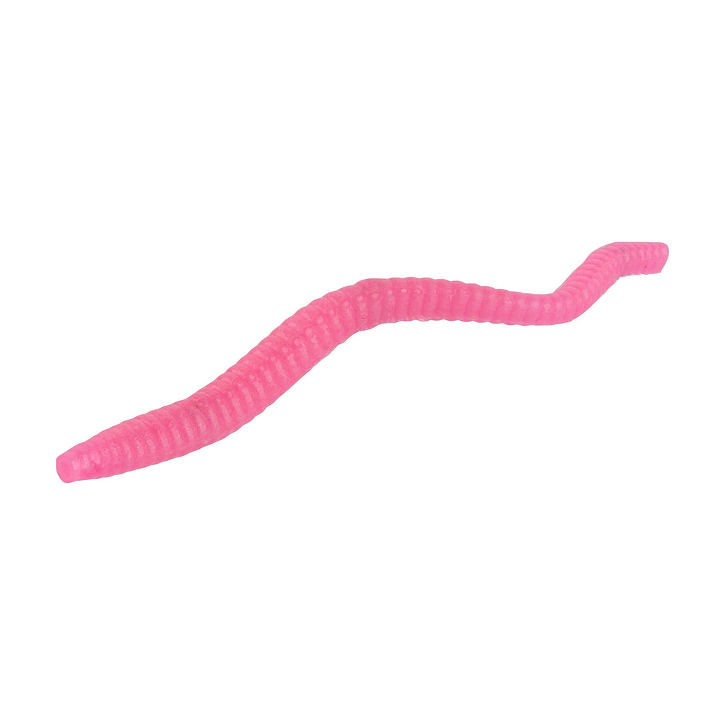 Berkley PowerBait Power Floating Trout Worm Fishing Bait, Bubblegum, 3in | 8cm, Irresistible Scent & Flavor, Realistic Worm Profile, Ideal for Trout and More