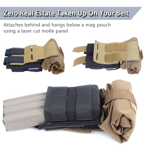 Coyote Brown Tactical Dump Pouch - Foldable Mag Utility Pouch for Battle Duty Belt