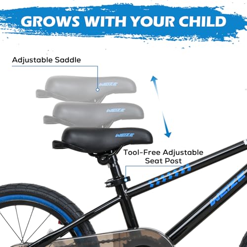 WEIZE Nighthawk 16 Inch Kids Bike for Boys & Girls Ages 4-12 — Lightweight & Easy to Handle