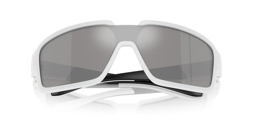 ARNETTE Man Sunglasses White Matte/Shiny Frame, Light Grey Mirror Silver Lenses, 0MM