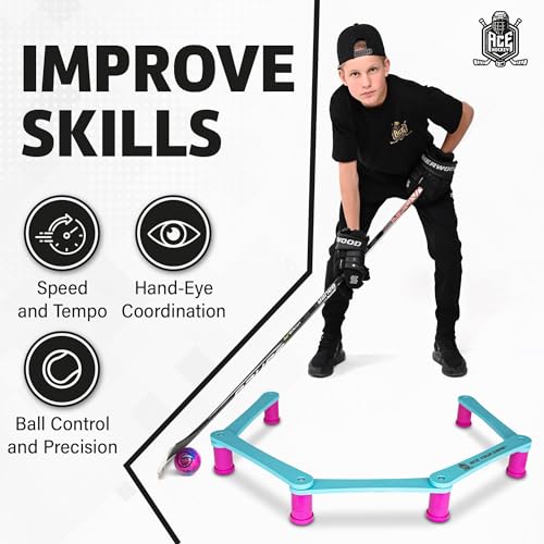 ACE HOCKEY Snake 5 Elevated Stickhandling Trainer for Hockey Puck Control