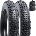 YunSCM 2-Pair 20x4.0 Fat Tire Mountain Bike Tires & Tubes, Compatible with Electric & Fat Bikes