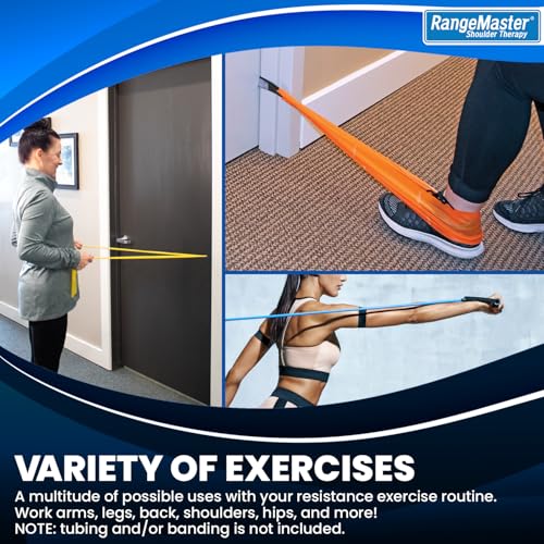 Resistance Band Door Anchor - Non-Slip, Adjustable for Physical Therapy & Exercise - 2 Pack Black