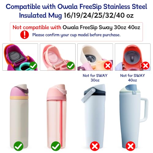 2-Pack Owala FreeSip Replacement Silicone Stoppers - Grey | Bottle Lid Gasket Seals