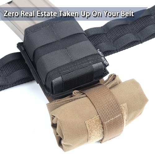 Coyote Brown Tactical Dump Pouch - Foldable Mag Utility Pouch for Battle Duty Belt