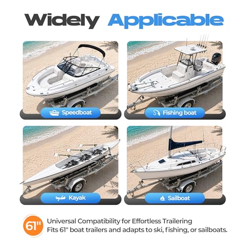 Adjustable Boat Trailer Guide Poles 40-60 Inches with Protective Sleeves