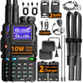 Baofeng UV-5RM Handheld Ham Radio with Long Range Walkie Talkies - Black