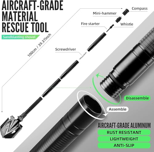 Zune Lotoo Tactical Survival Shovel Multi-Tool Folding Camping Shovel