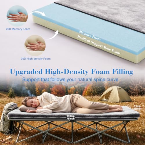 Small Single Thick Foam Camping Sleeping Pad - 75"L x 28"W - Flantree