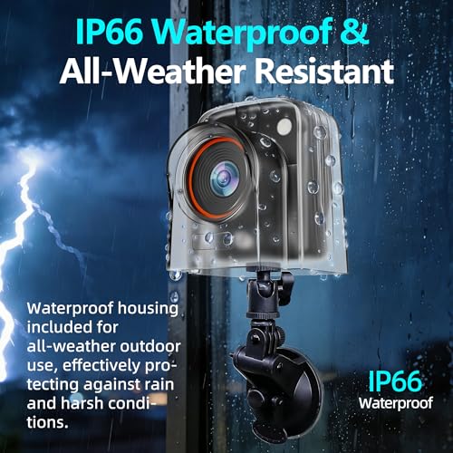 Dsoon 4K WiFi Time Lapse Camera with Solar Option, Waterproof Construction Monitoring