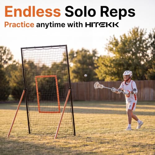 HiTekk 7x4 ft Sports Rebounder Net | Practice Solo Multi-Sport Training