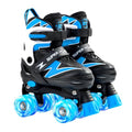 Super Youngster Adjustable Kids Roller Skates Blue Medium-Big 13J-3 US with Light-Up Wheels
