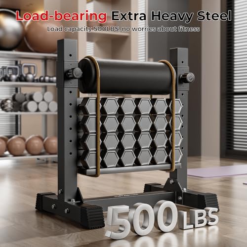 Black BODYRHYTHM Bulgarian Split Squat Stand with 9 Adjustable Heights, Single Leg Workout Equipment