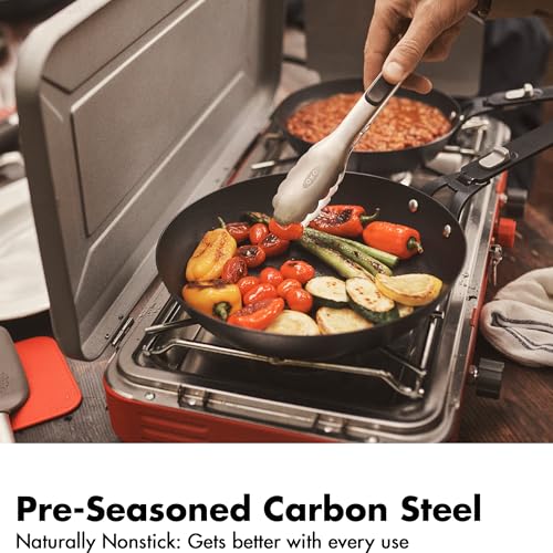 OXO Outdoor 8-Piece Camping Cookware Set with Skillets, Saucepans, Travel Bag