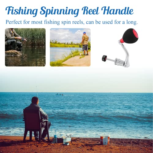 Large Red Fishing Spinning Reel Handle - Replacement Part for 4000+ Series