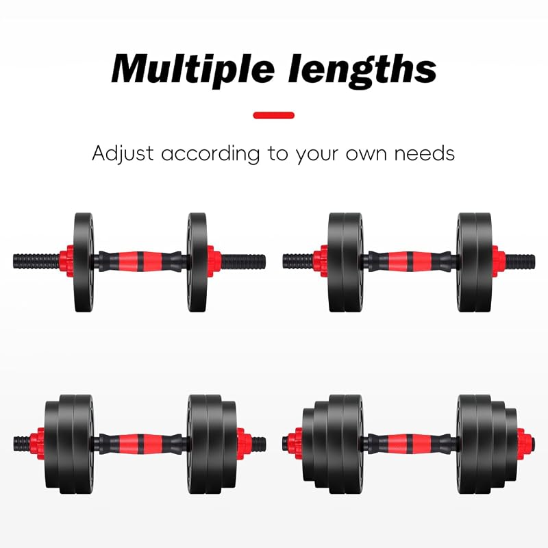 2Pcs Dumbbell Bars for Gym – 40cm Weight Lifting Bars with Knurl Grip