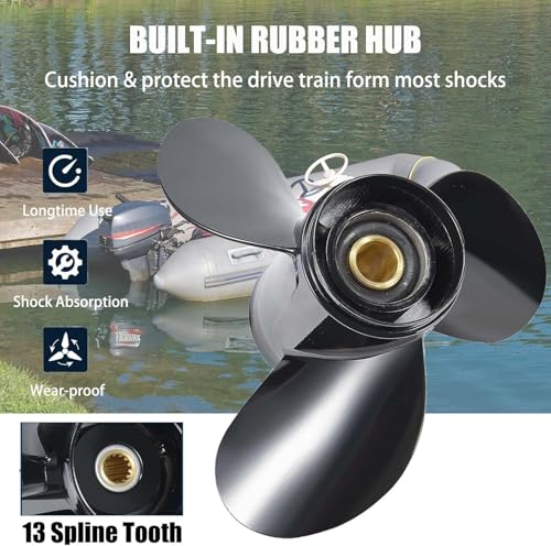 Boat Propeller for BRP Johnson Evinrude 40-140HP 13 Spline RH 13.2X21 Aluminum Alloy