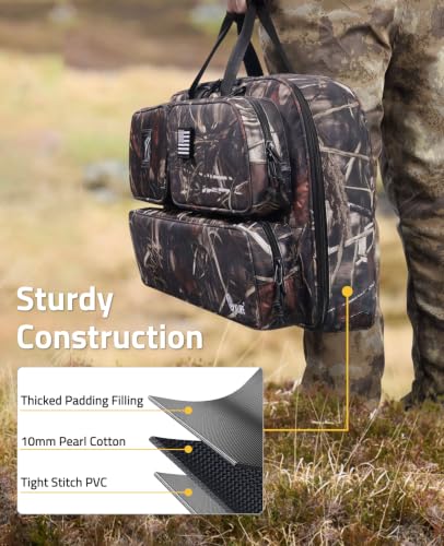 CVLIFE 44x17 Inch Soft Compound Bow Case with Multiple Pockets & Adjustable Straps