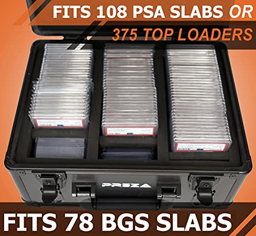 PREZA Black Graded Card Storage Box for PSA, BGS, SGC, GMA Trading Cards