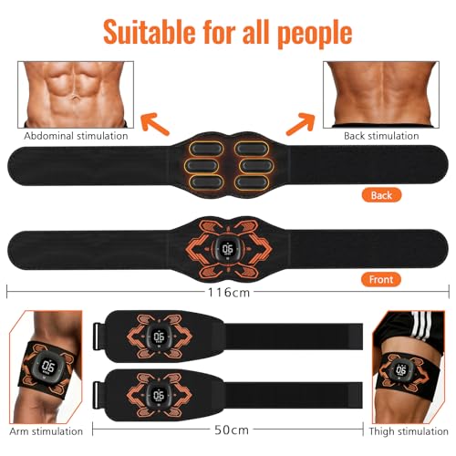 OSITO Wireless EMS Muscle Stimulator 3-Pack for Abs Arms Legs - FDA Cleared